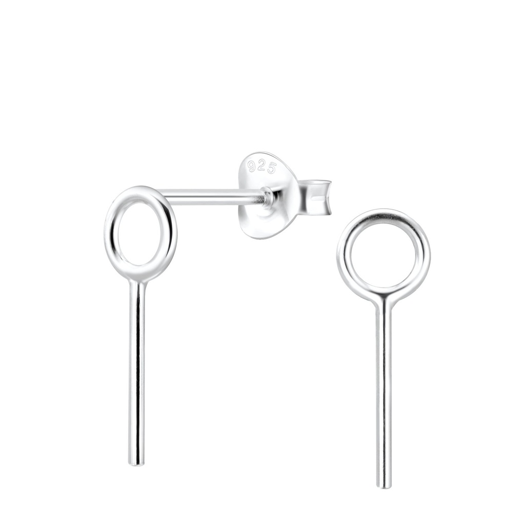 Puces d'oreilles géométriques en argent
