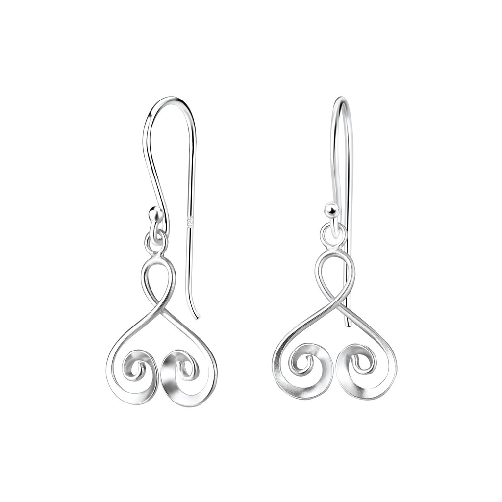 Boucles d'oreilles spirale en argent