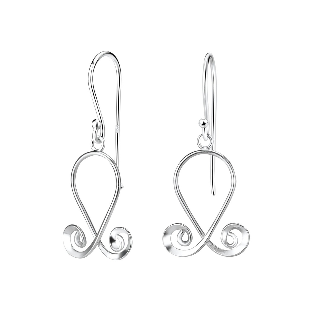 Silver Spiral Earrings