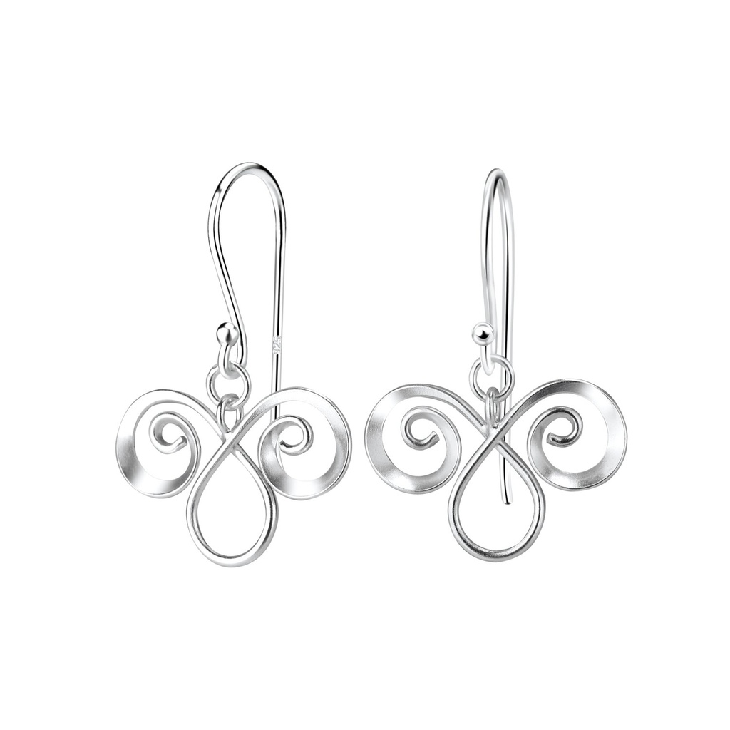 Boucles d'oreilles spirale en argent