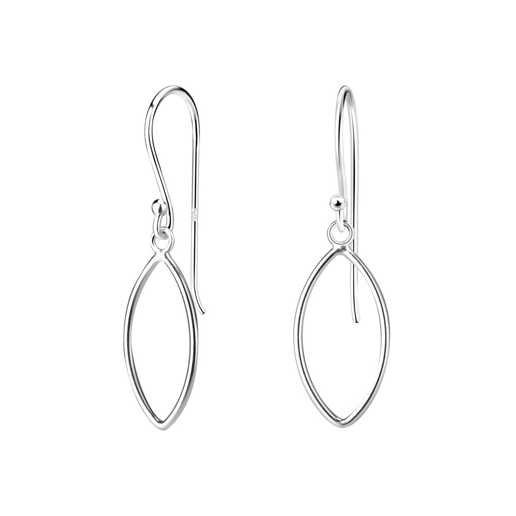 Boucles d'oreilles marquise en argent