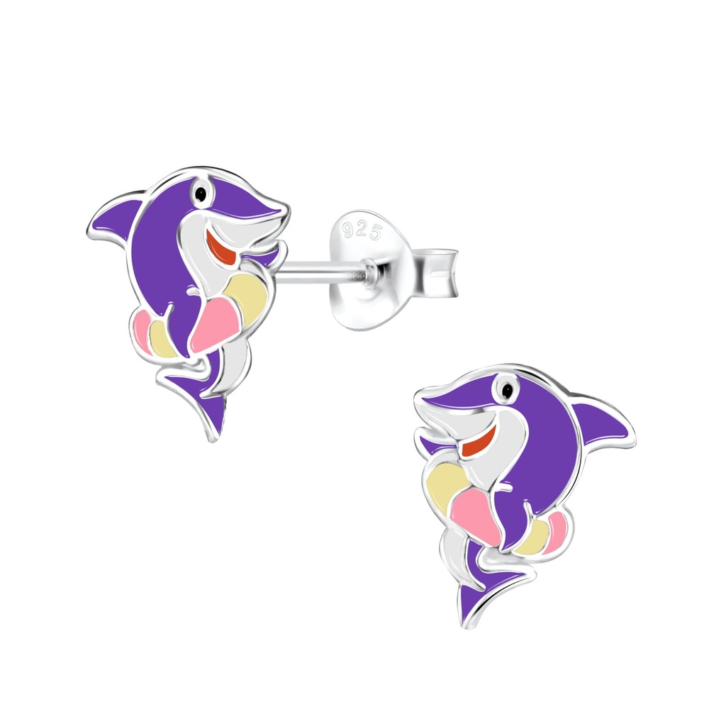 Puces d'oreilles requin en argent