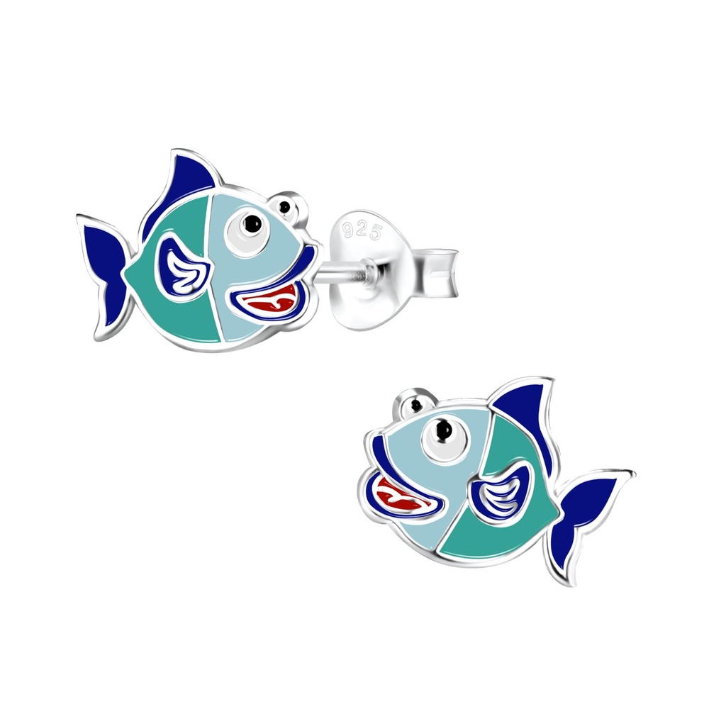 Puces d'oreilles poisson en argent