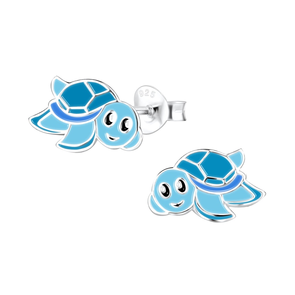 [10011582] Silver Turtle Stud Earrings