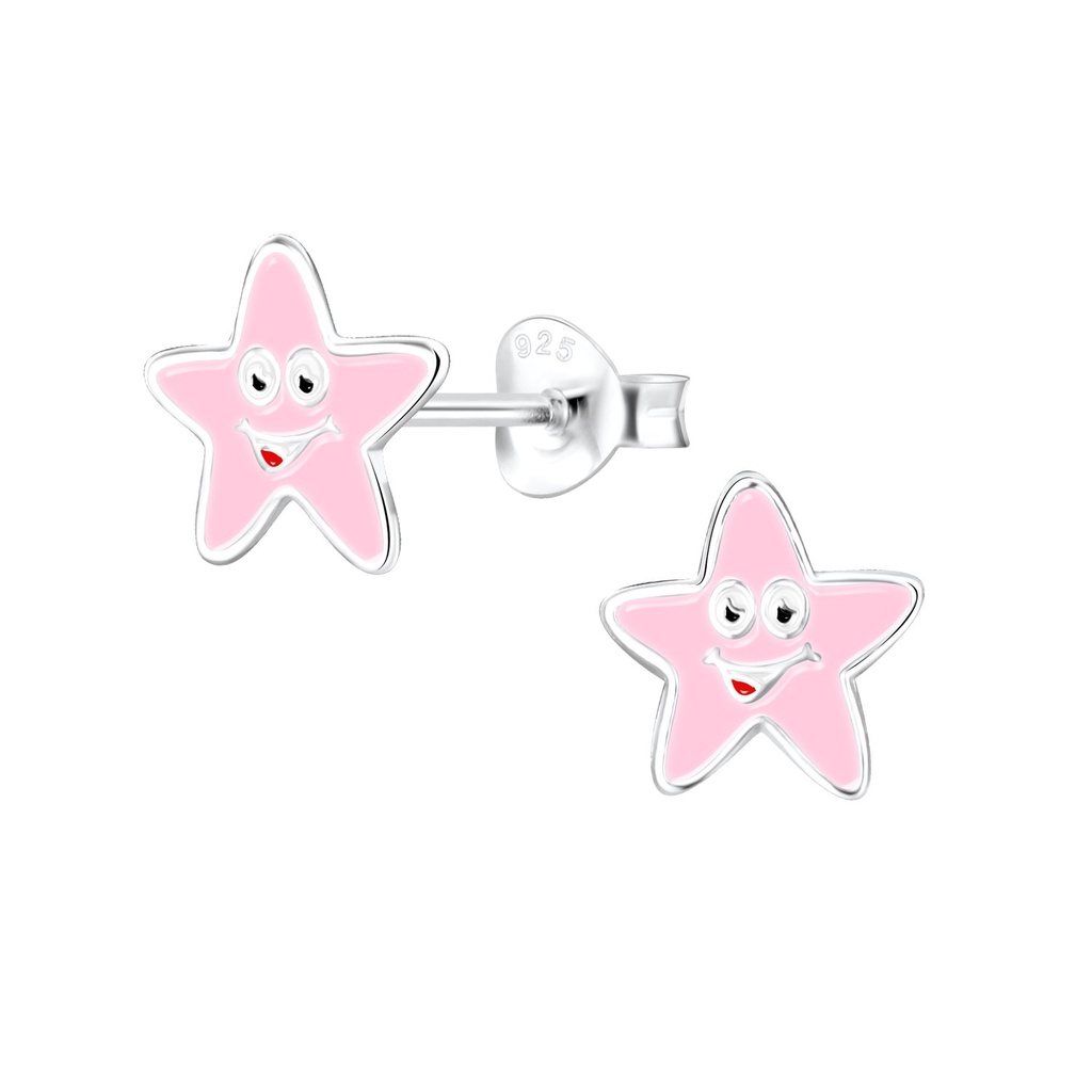Silver Star Stud Earrings