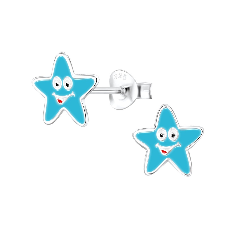 Puces d'oreilles étoile en argent