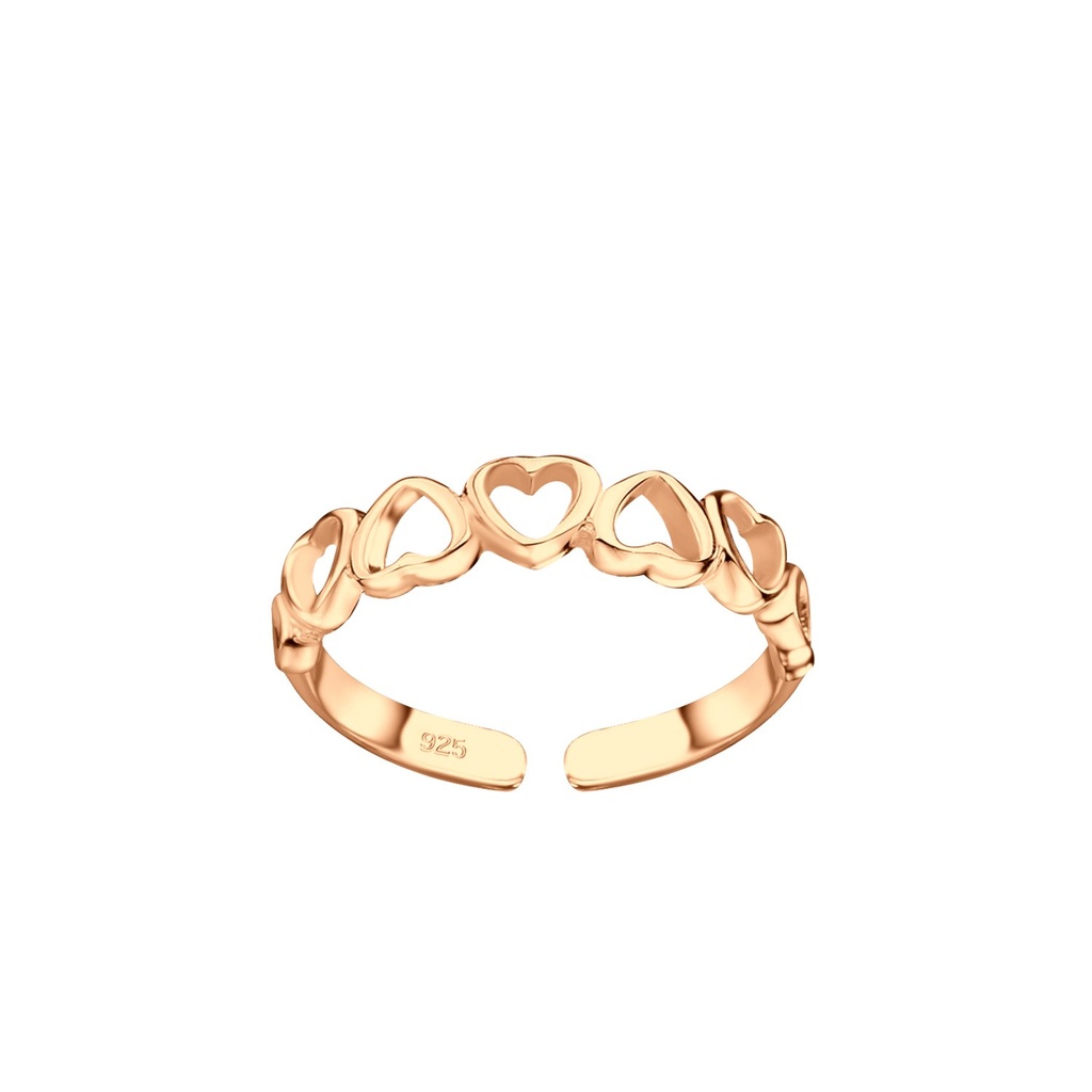 Bague d'orteil cœur en argent