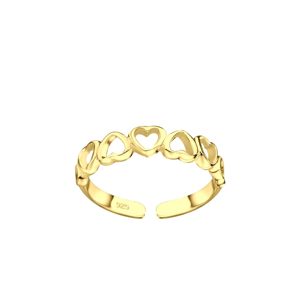 [10011548] Silver Heart Toe Ring