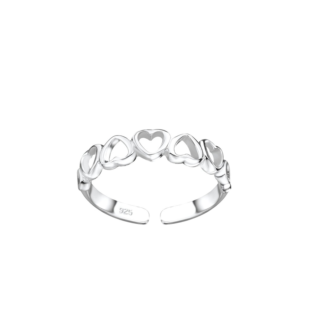 Silver Heart Toe Ring