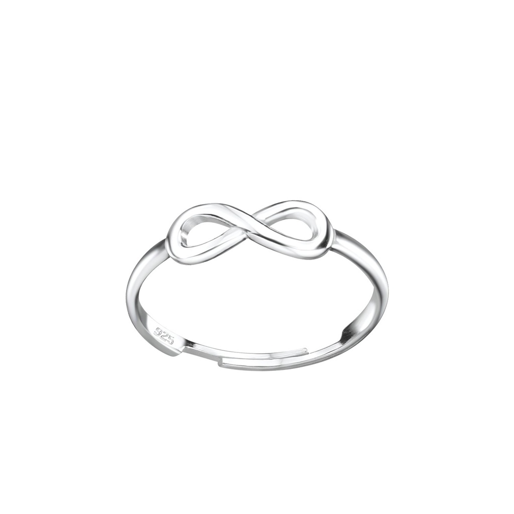 [10011592] Silver Infinity Adjustable Toe Ring