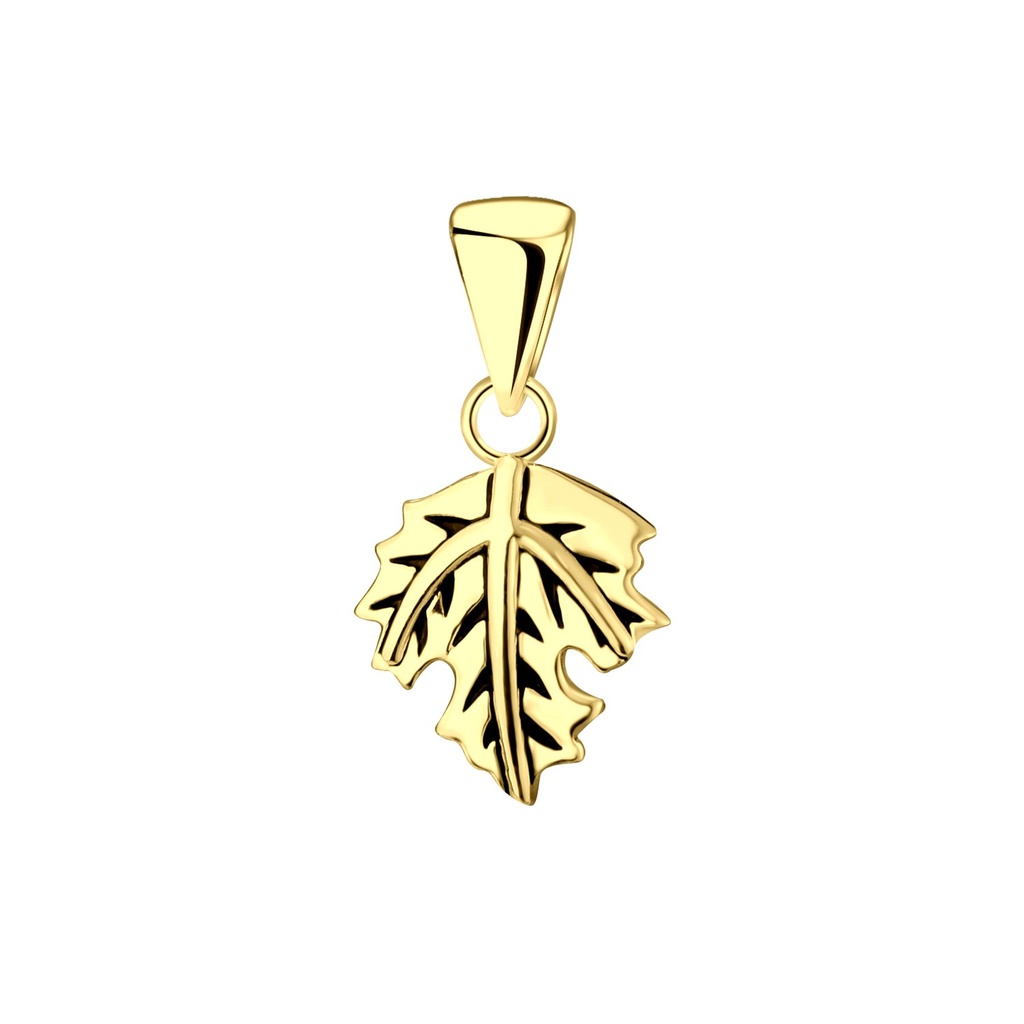 [10011535] Pendentif feuille en argent