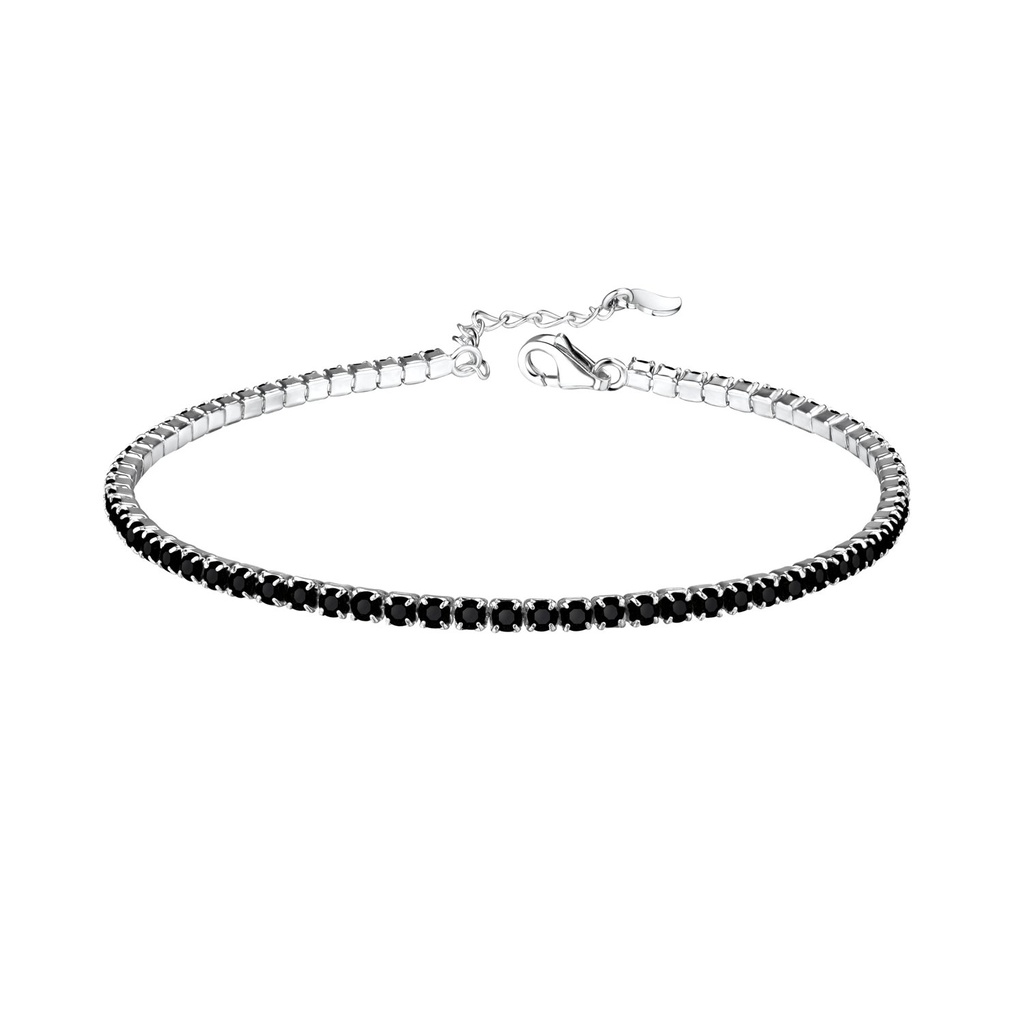 [10011593] Bracelet tennis en argent avec zircon 2 mm