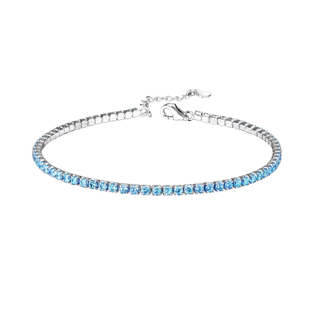 [10011594] Silver Tennis Bracelet with 2mm Cubic Zirconia
