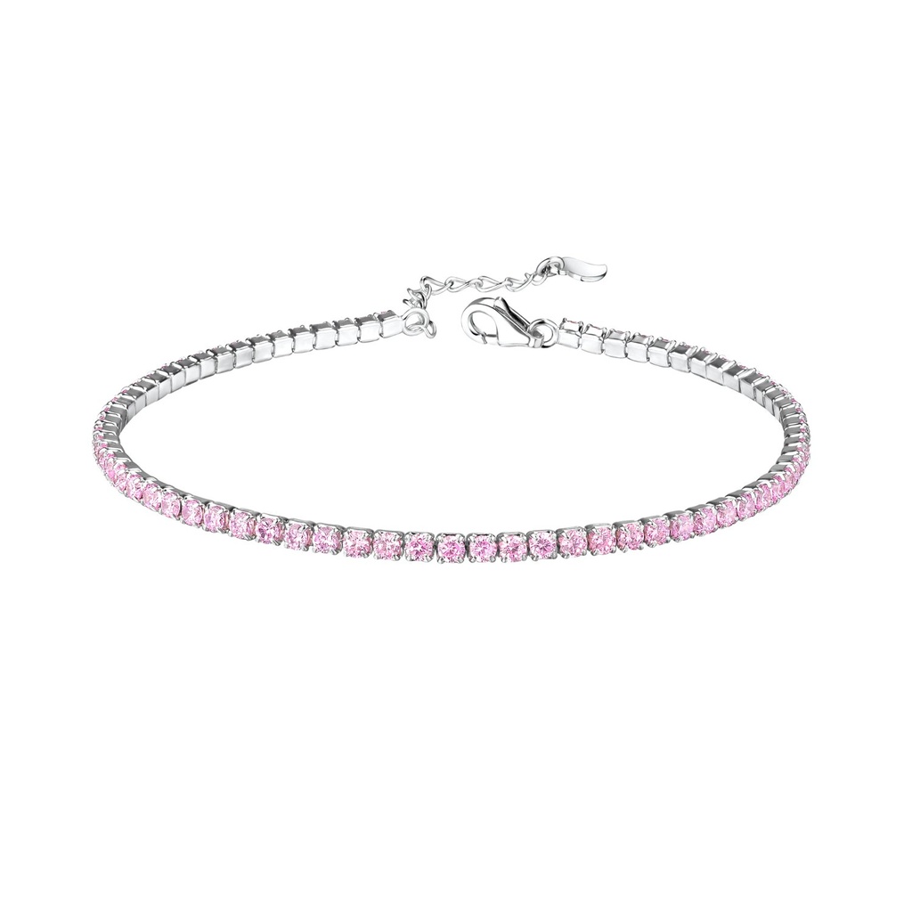 Bracelet tennis en argent avec zircon 2 mm