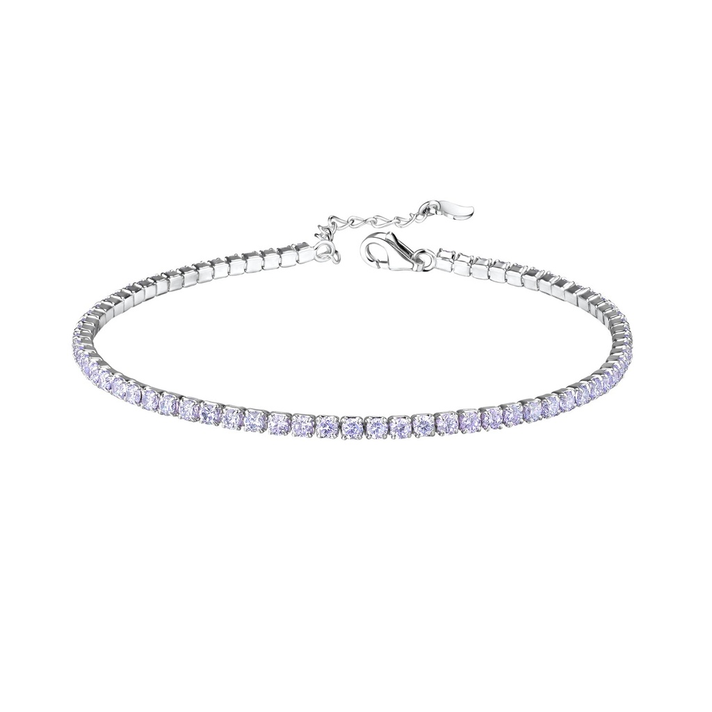 [10011597] Silver Tennis Bracelet with 2mm Cubic Zirconia