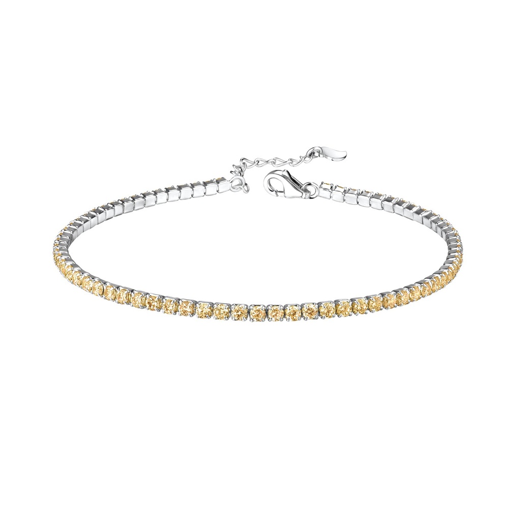 Bracelet tennis en argent avec zircon 2 mm
