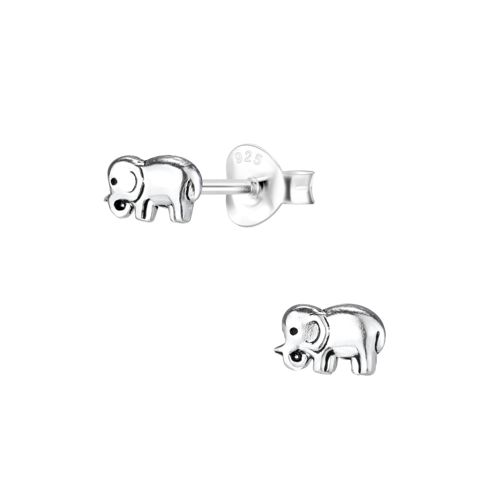 Puces d'oreilles éléphant en argent