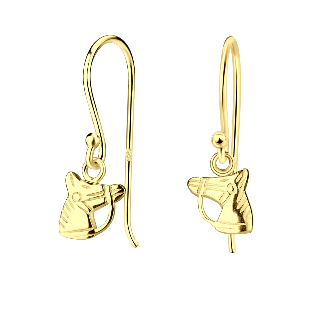 Silver Horse Head Earrings