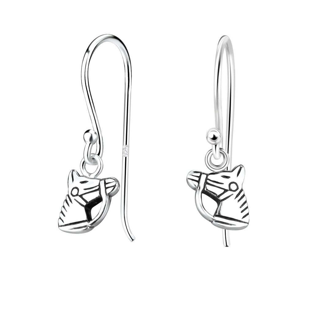 Silver Horse Head Earrings
