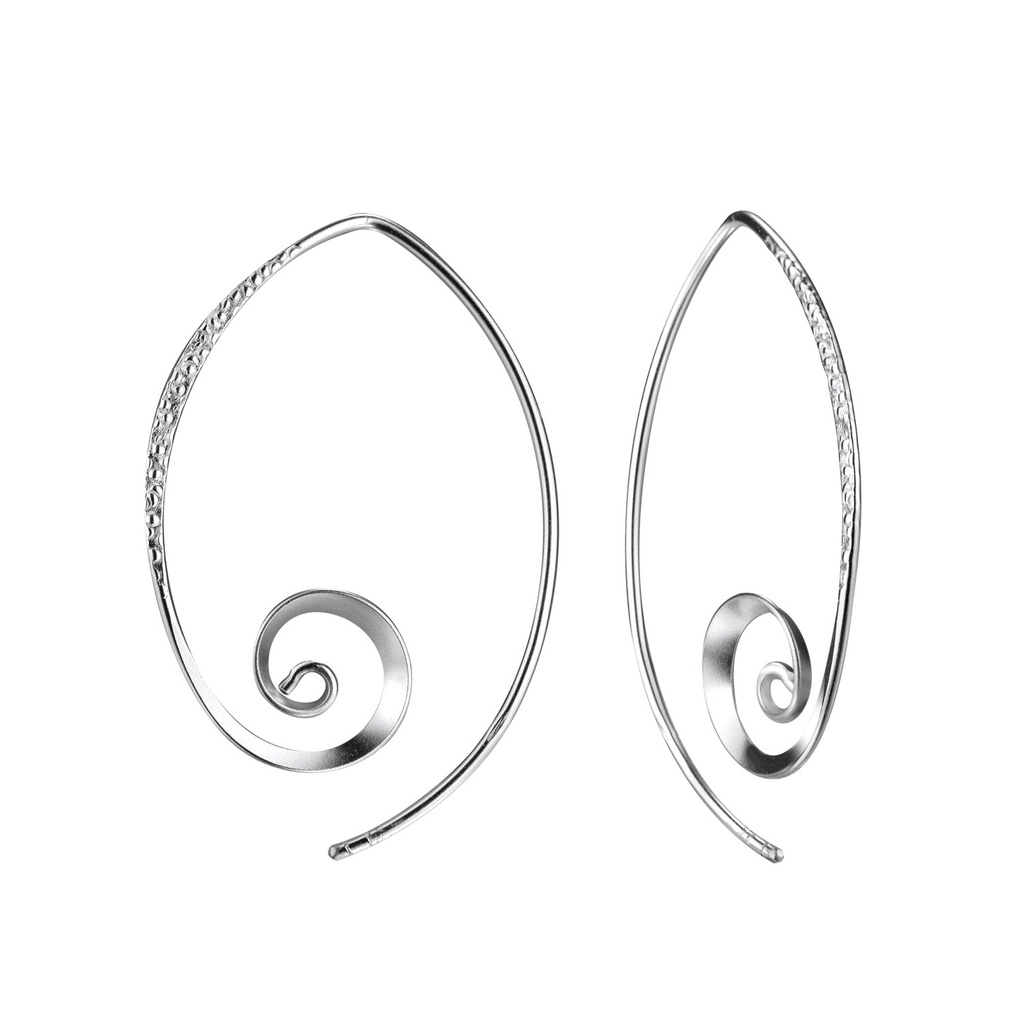 Créoles spirale en argent