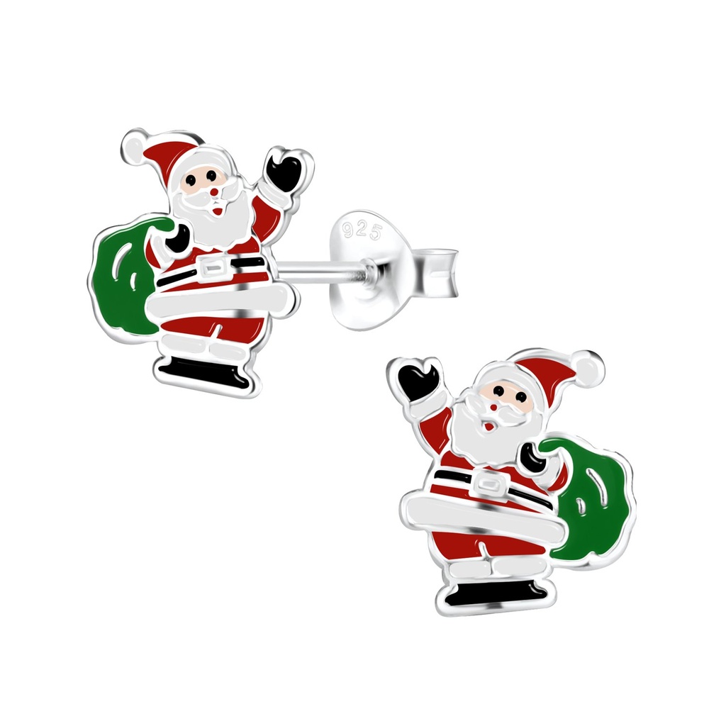 [10010587] Puces d'oreilles père Noël en argent
