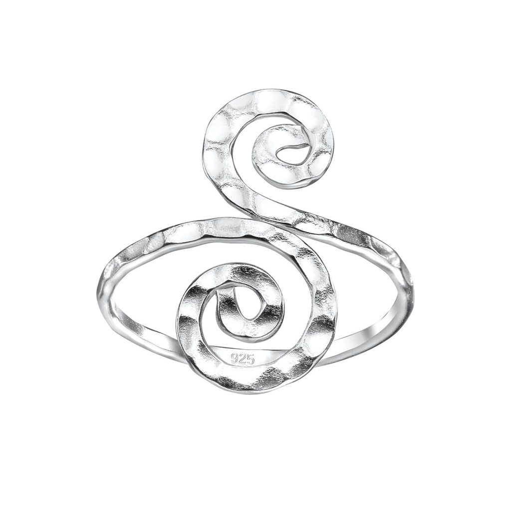 Bague spirale en argent