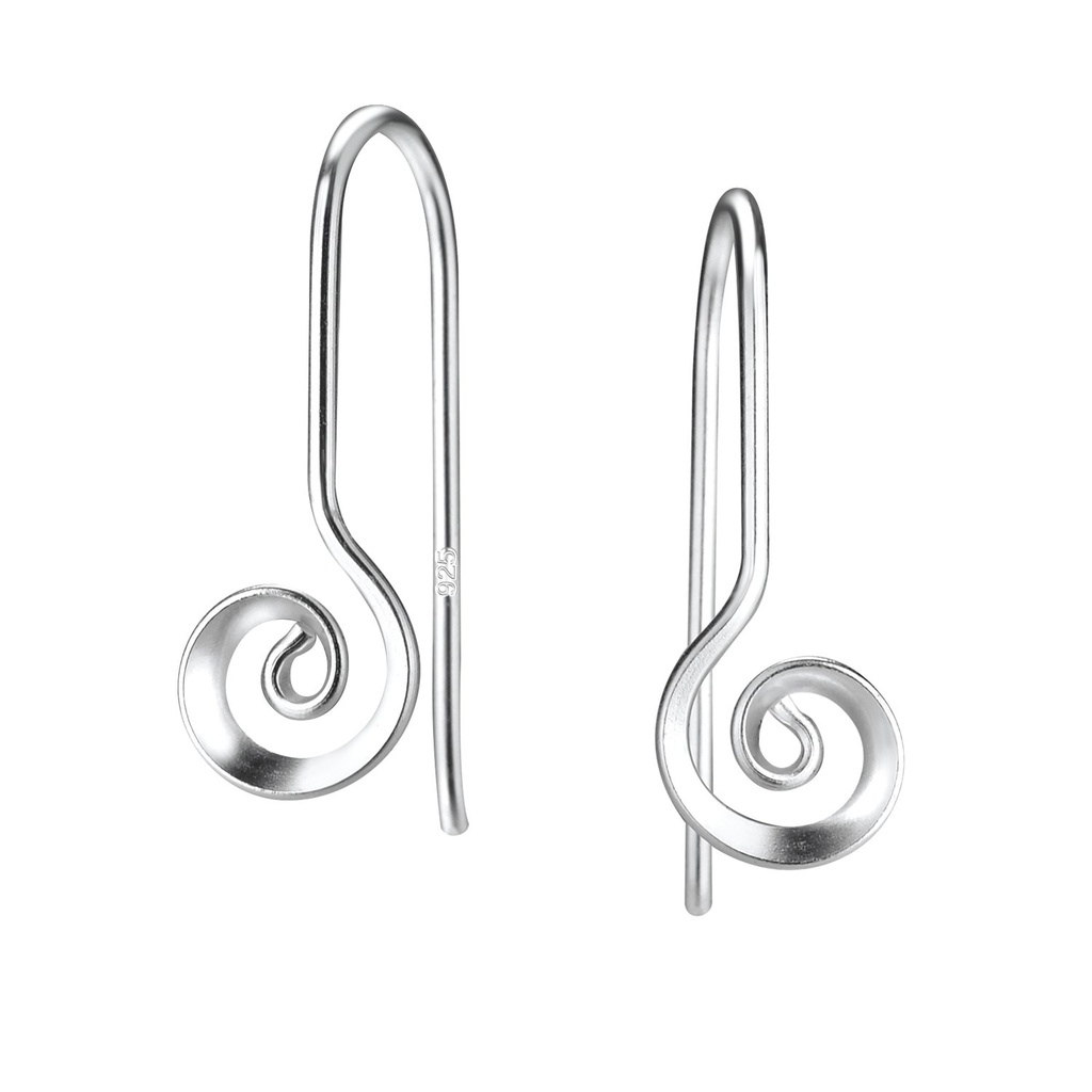 Silver Spiral Earrings