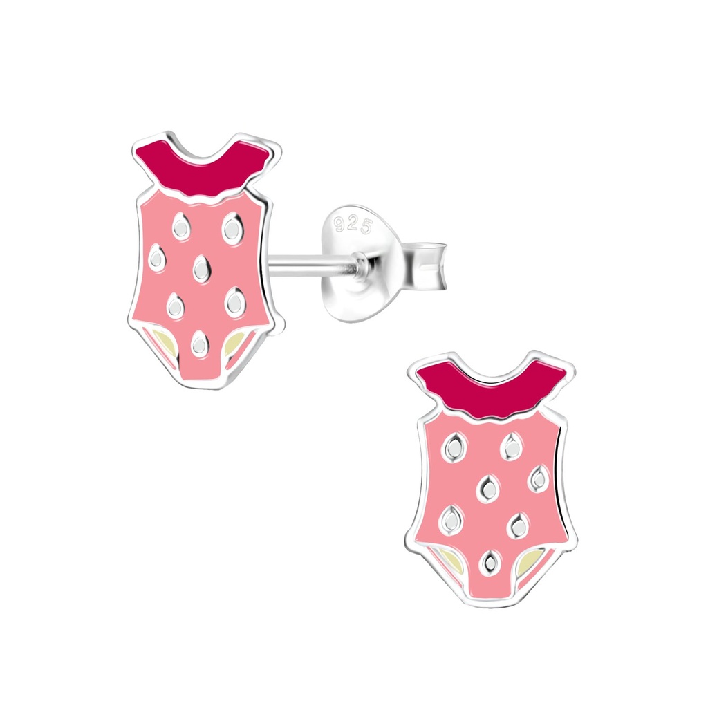 Puces d'oreilles maillot de bain en argent