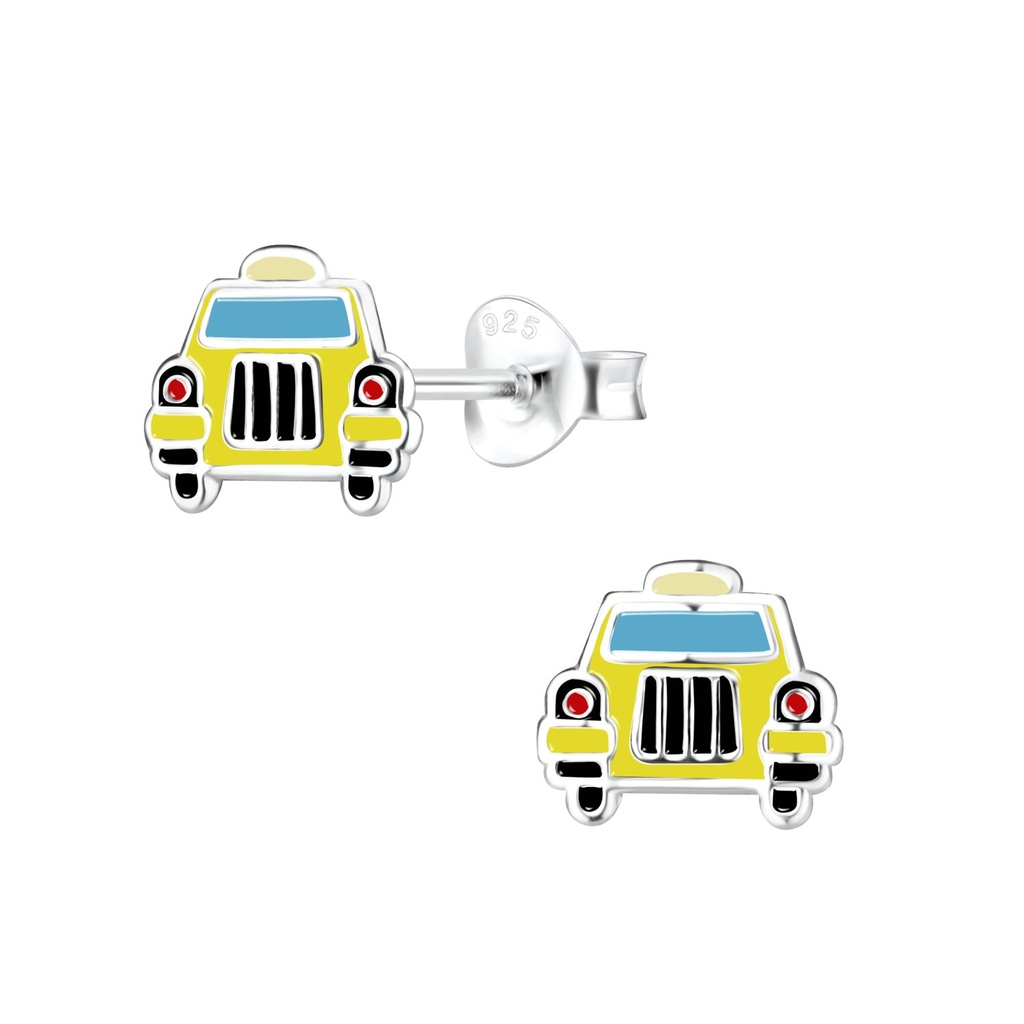 Puces d'oreilles taxi en argent