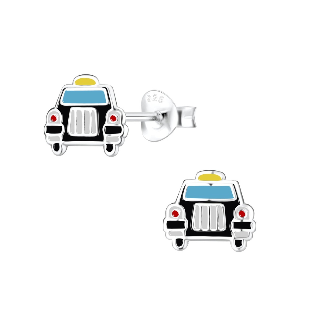 Silver Taxi Stud Earrings