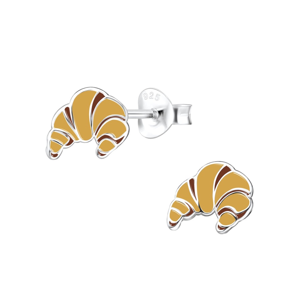 Puces d'oreilles croissant en argent