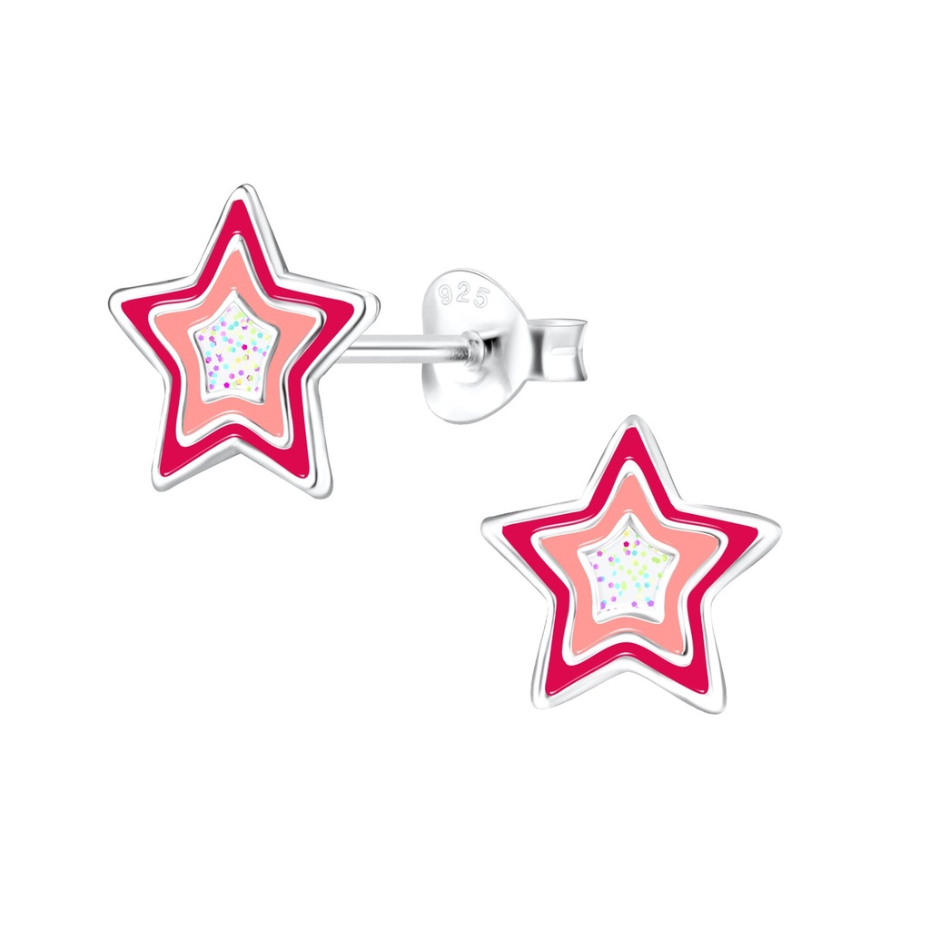 Puces d'oreilles étoile en argent
