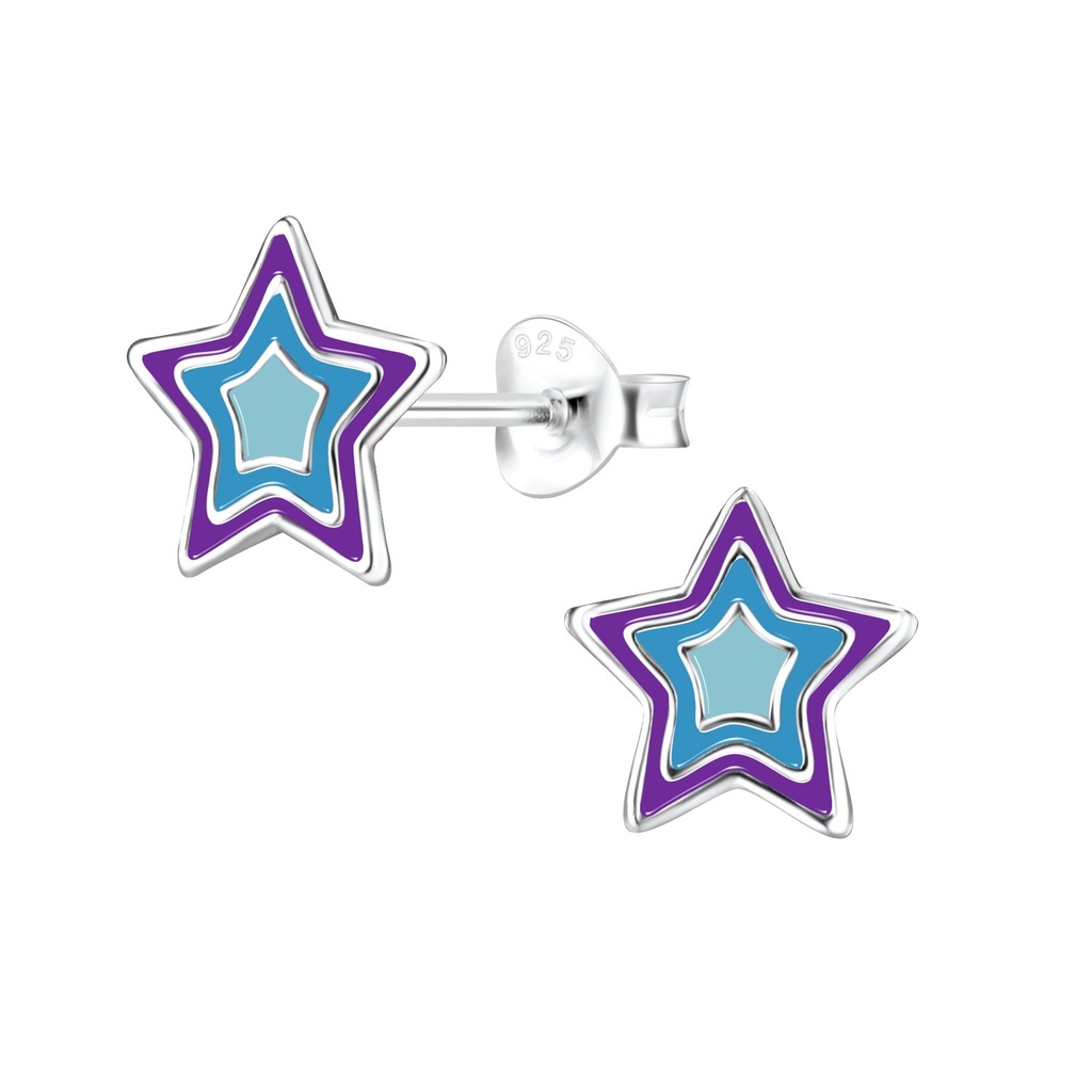 [10010389] Puces d'oreilles étoile en argent