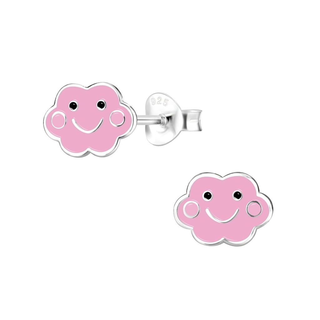 Puces d'oreilles nuage en argent