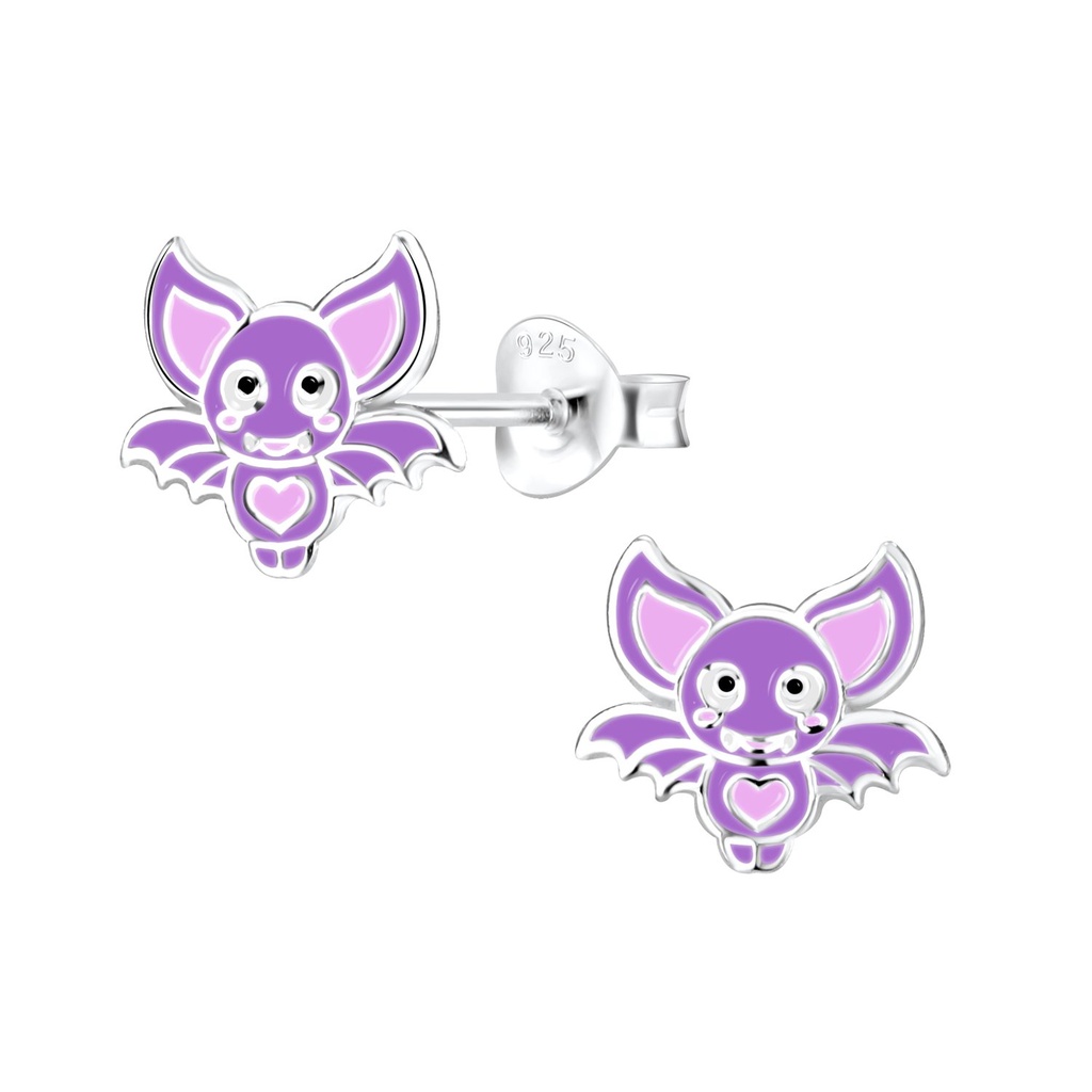 [10010511] Puces d'oreilles chauve-souris en argent