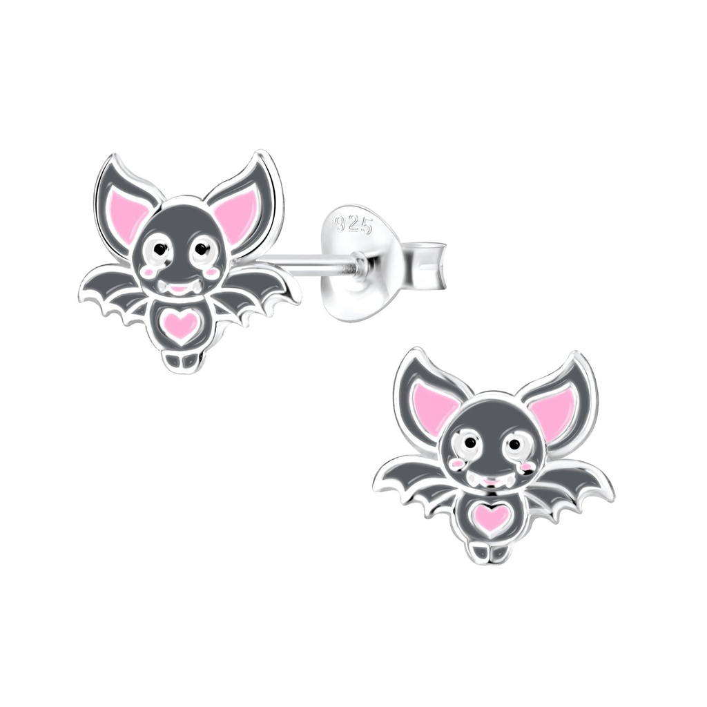 [10010507] Puces d'oreilles chauve-souris en argent