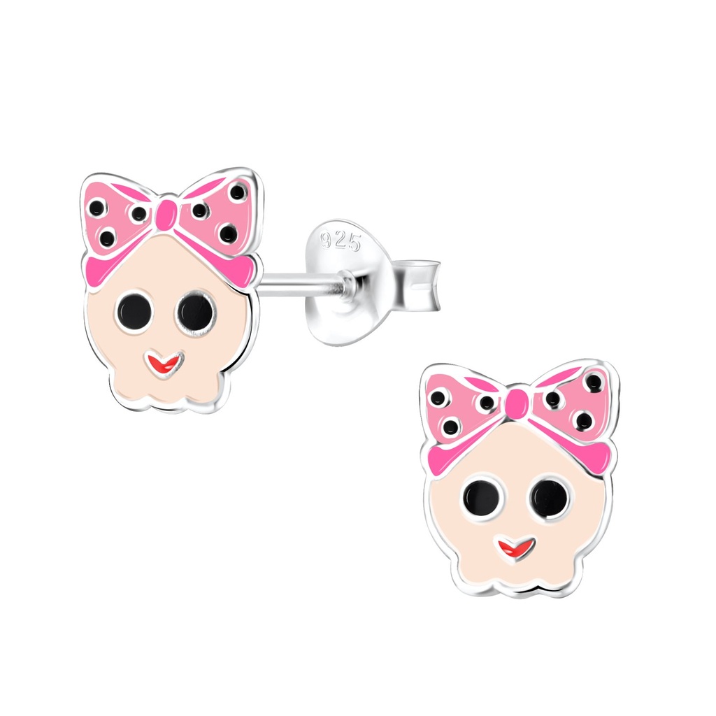 Silver Skull Stud Earrings