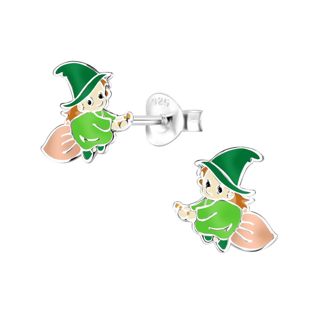 Puces d'oreilles sorcière en argent