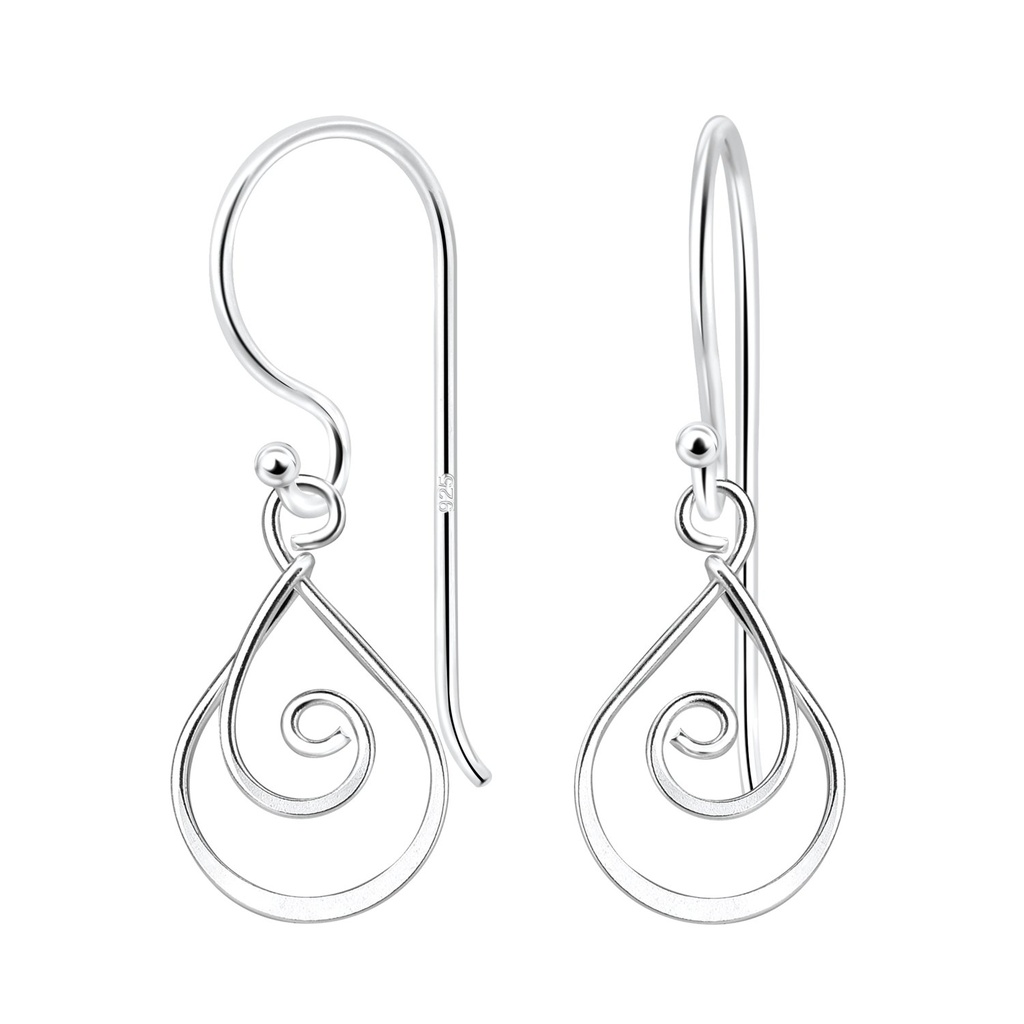 Boucles d'oreilles fil en argent