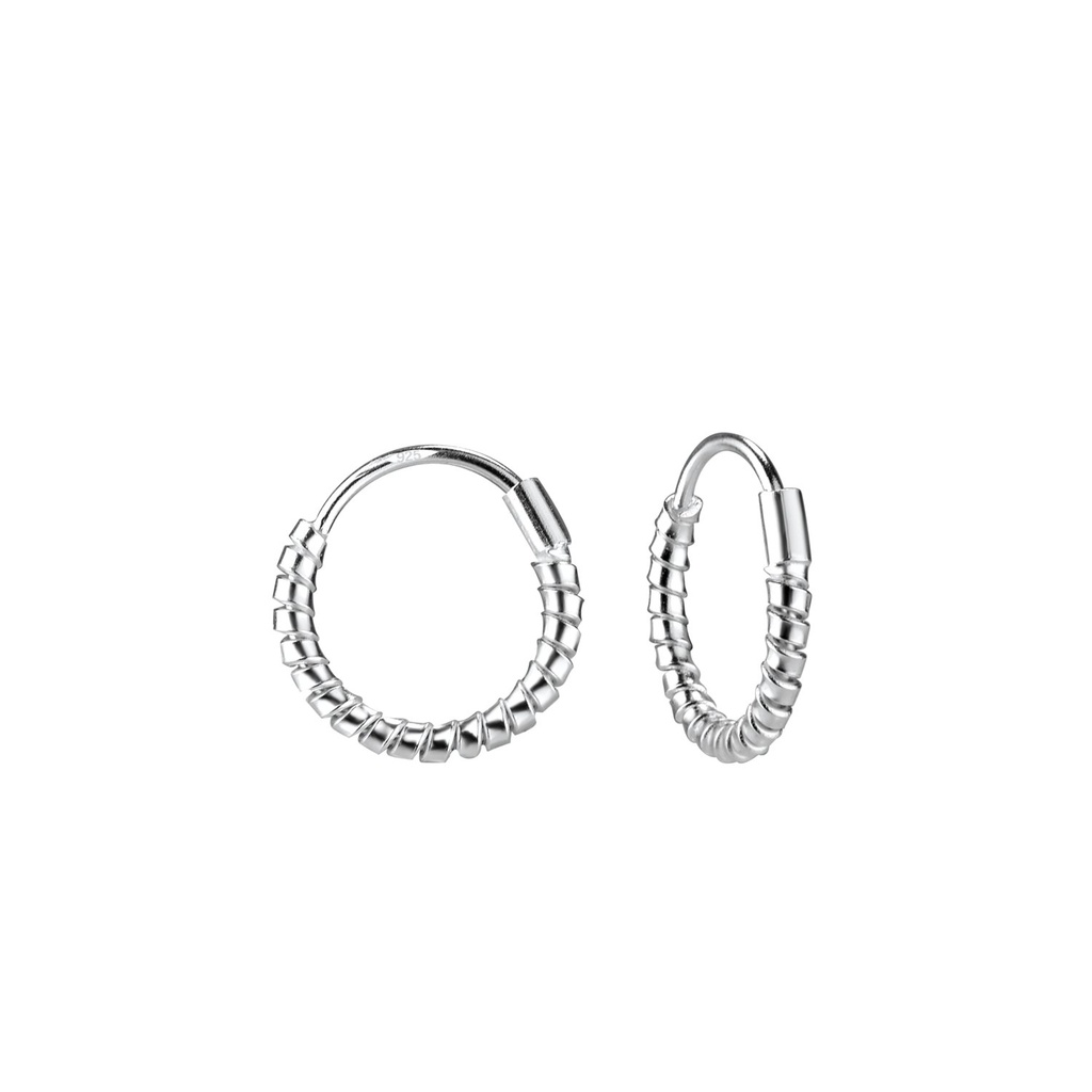 Créoles torsadées en argent 12 mm