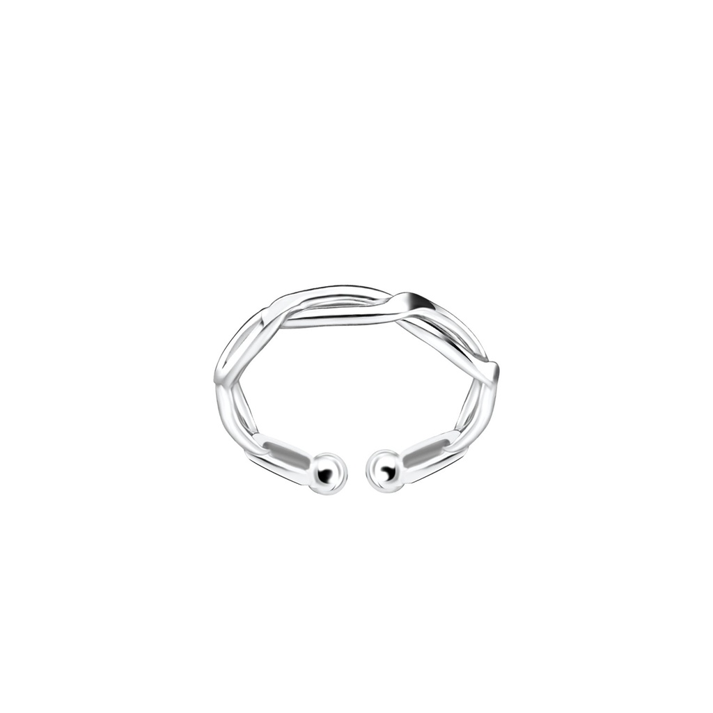 Silver Twisted Ear Cuff