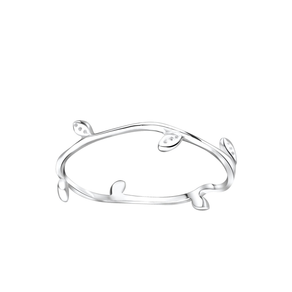 Bague branche en argent