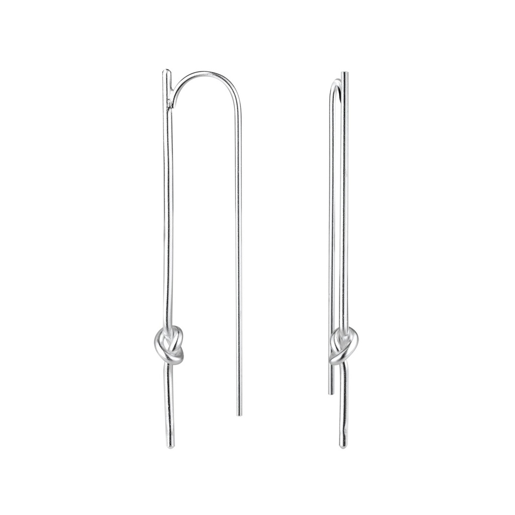 Boucles d'oreilles nœud en argent