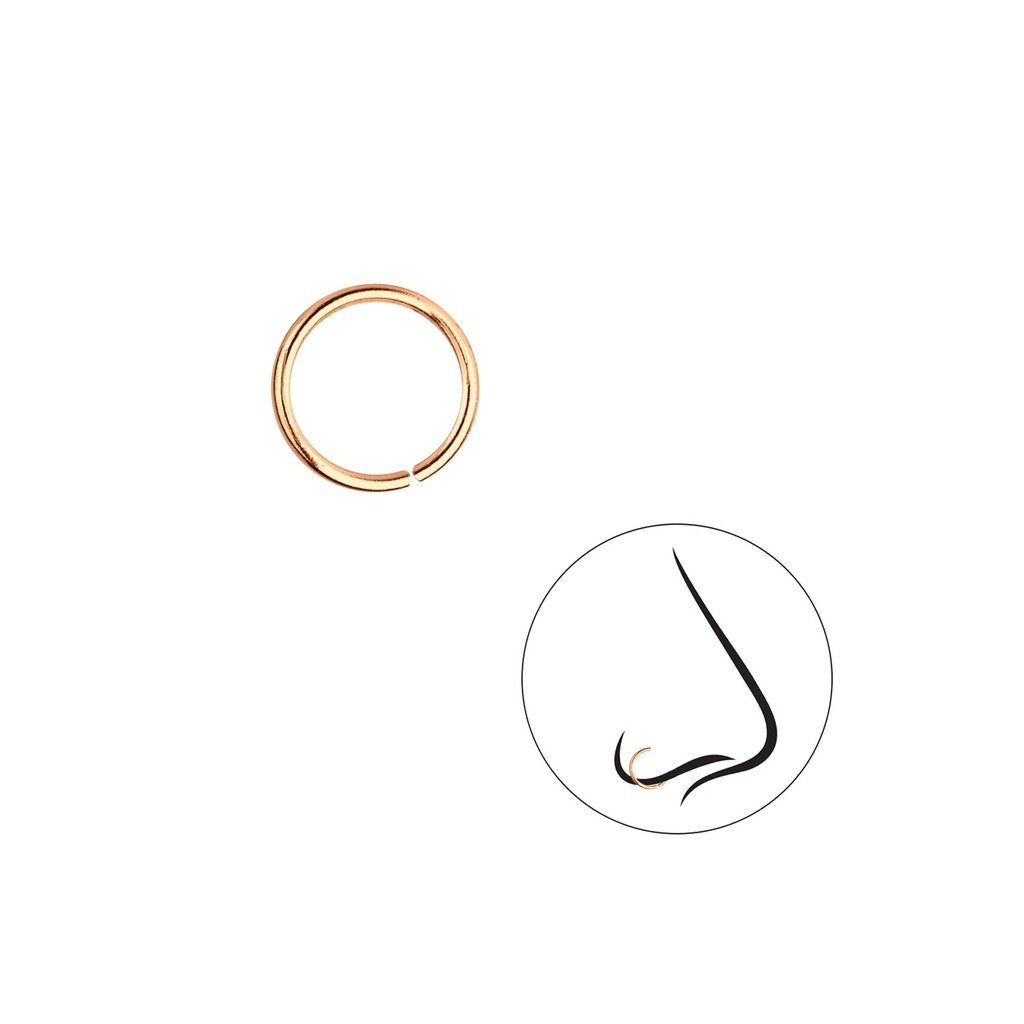 8mm Plain Nose Ring