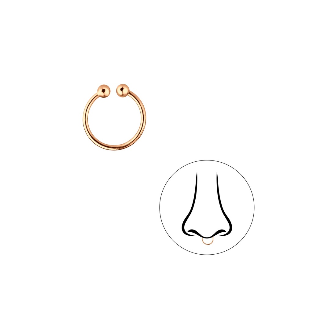 [10009893] 8mm Silver Septum Clip