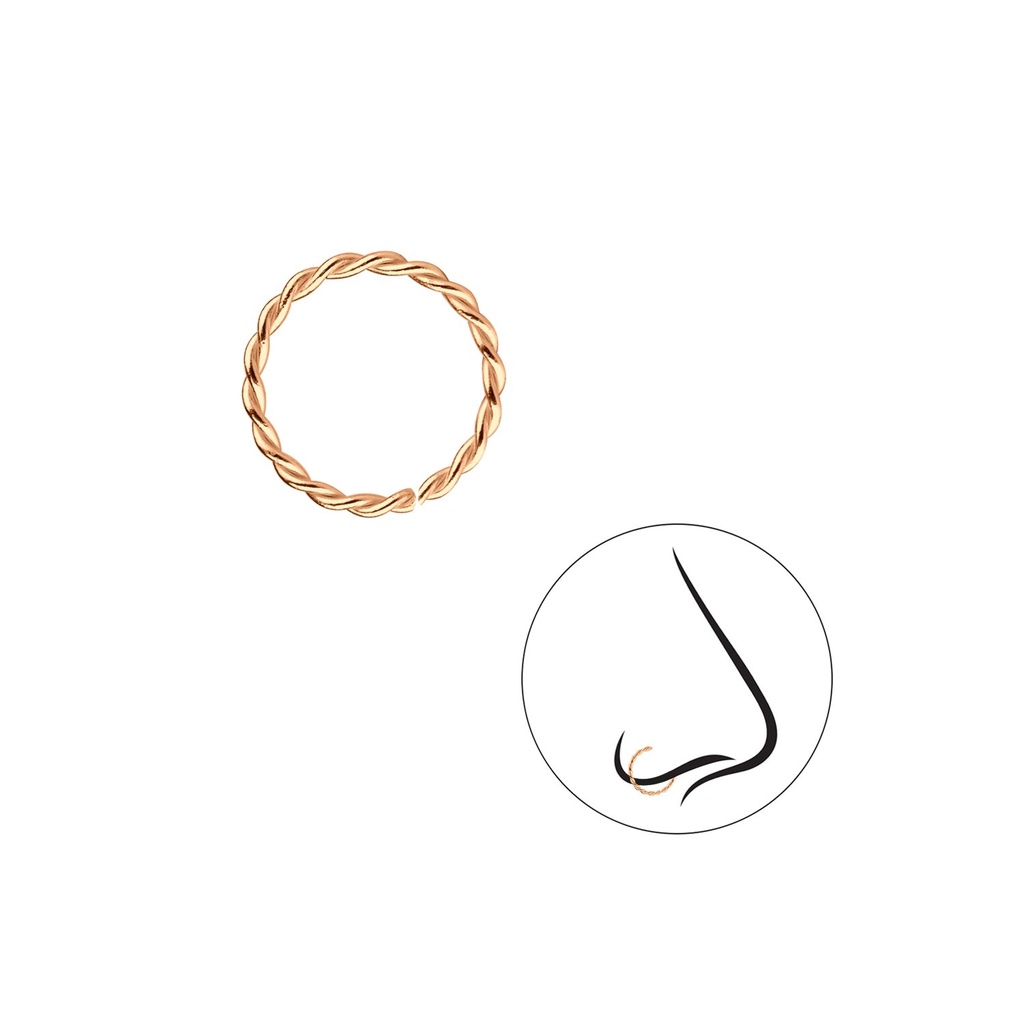 10mm Silver Twisted Continuous Ring