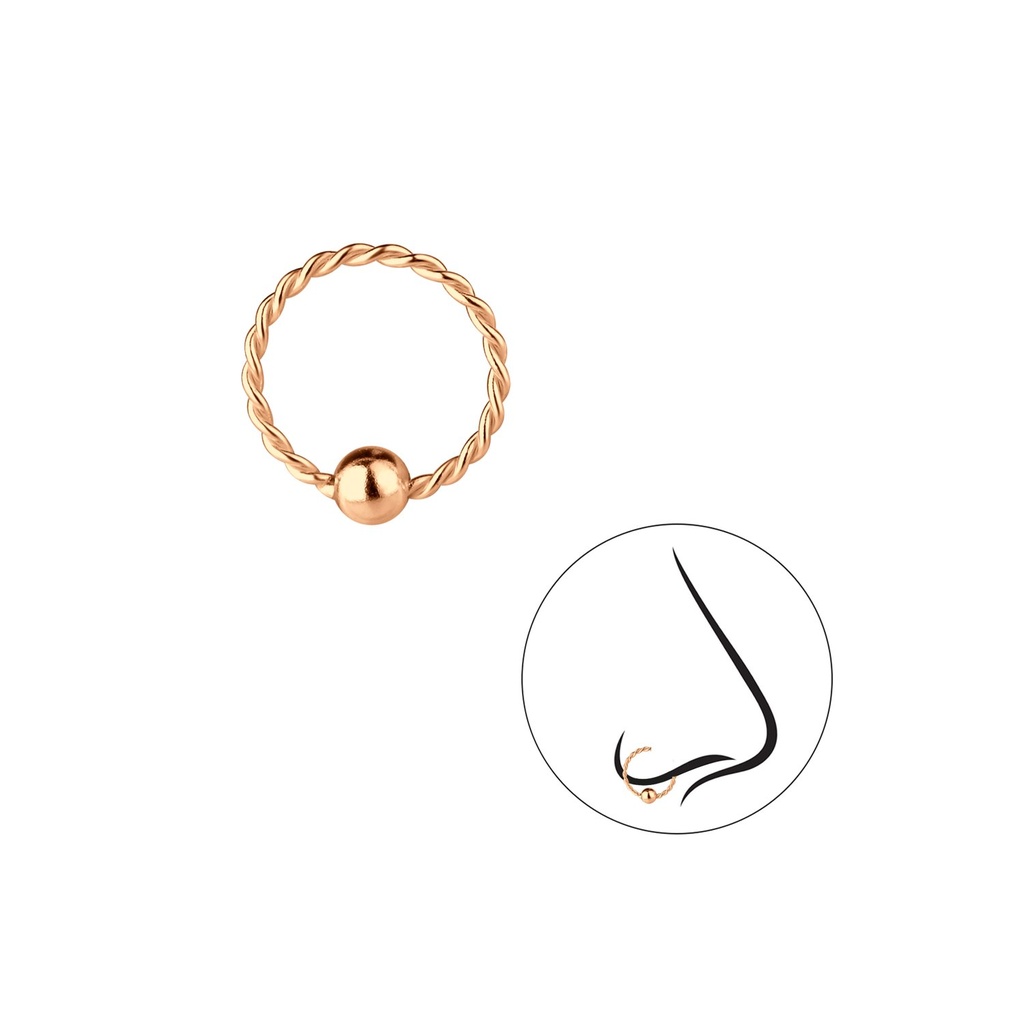 [10009873] 10mm Silver Twisted Continuous Ring