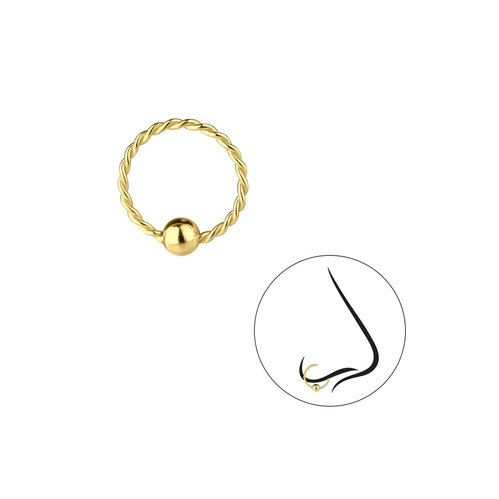 [10009872] 10mm Silver Twisted Continuous Ring