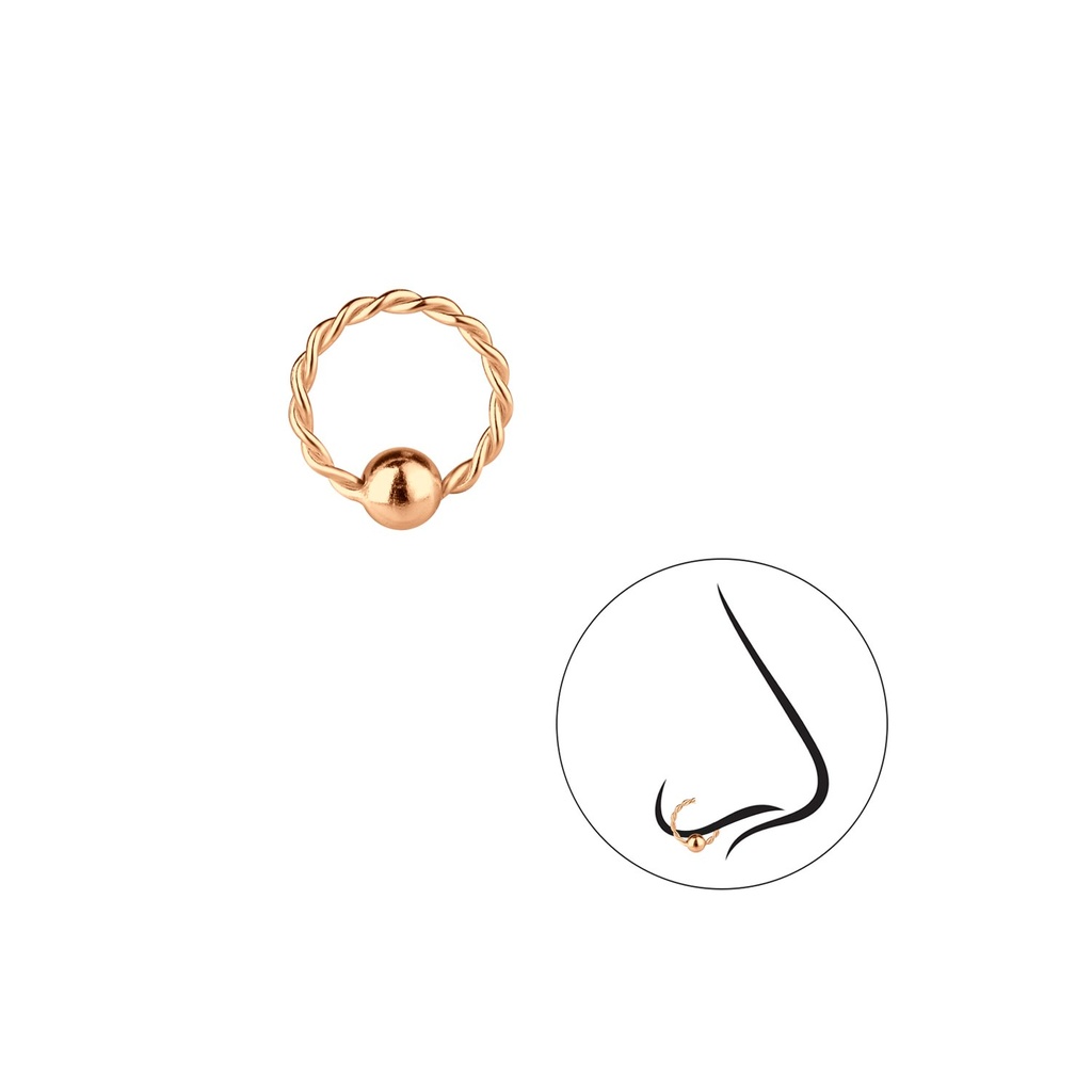 8mm Silver Twisted Continuous Ring