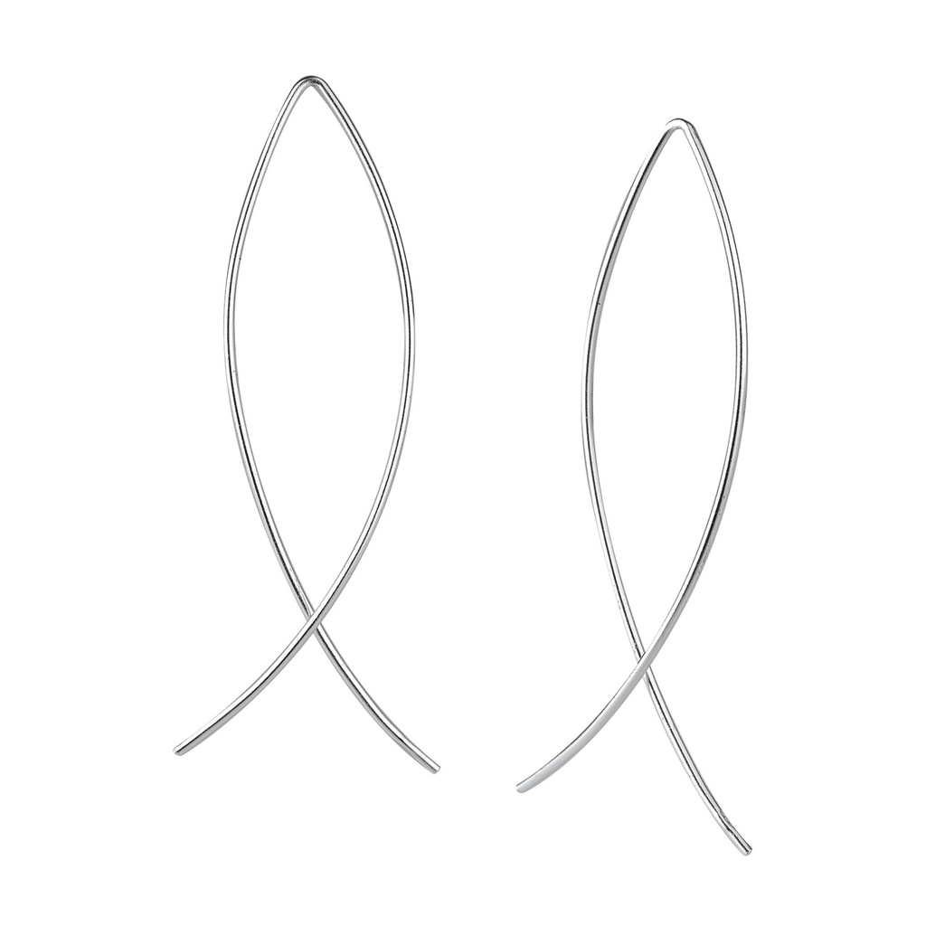 [10006961] Silver Wire Earrings